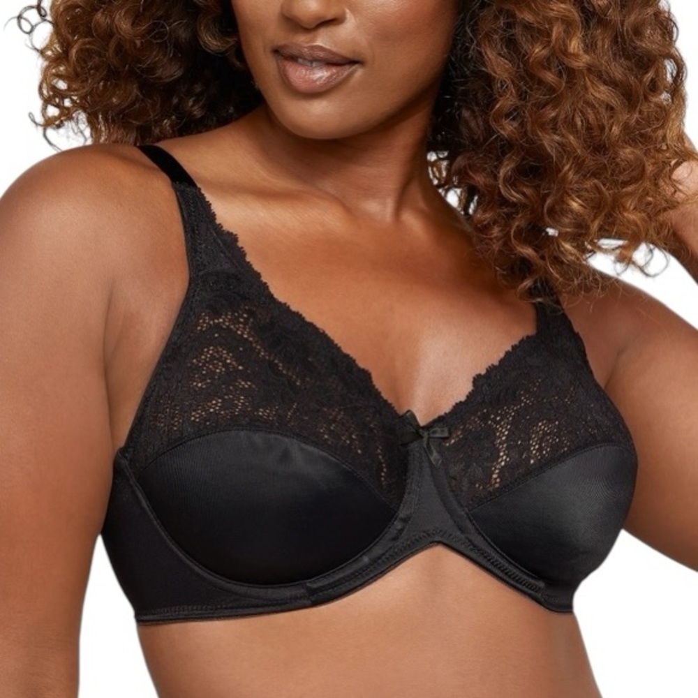 BALI THE LILYETTE black Minimizer Underwire Bra LY0428 size 42DDD NWT